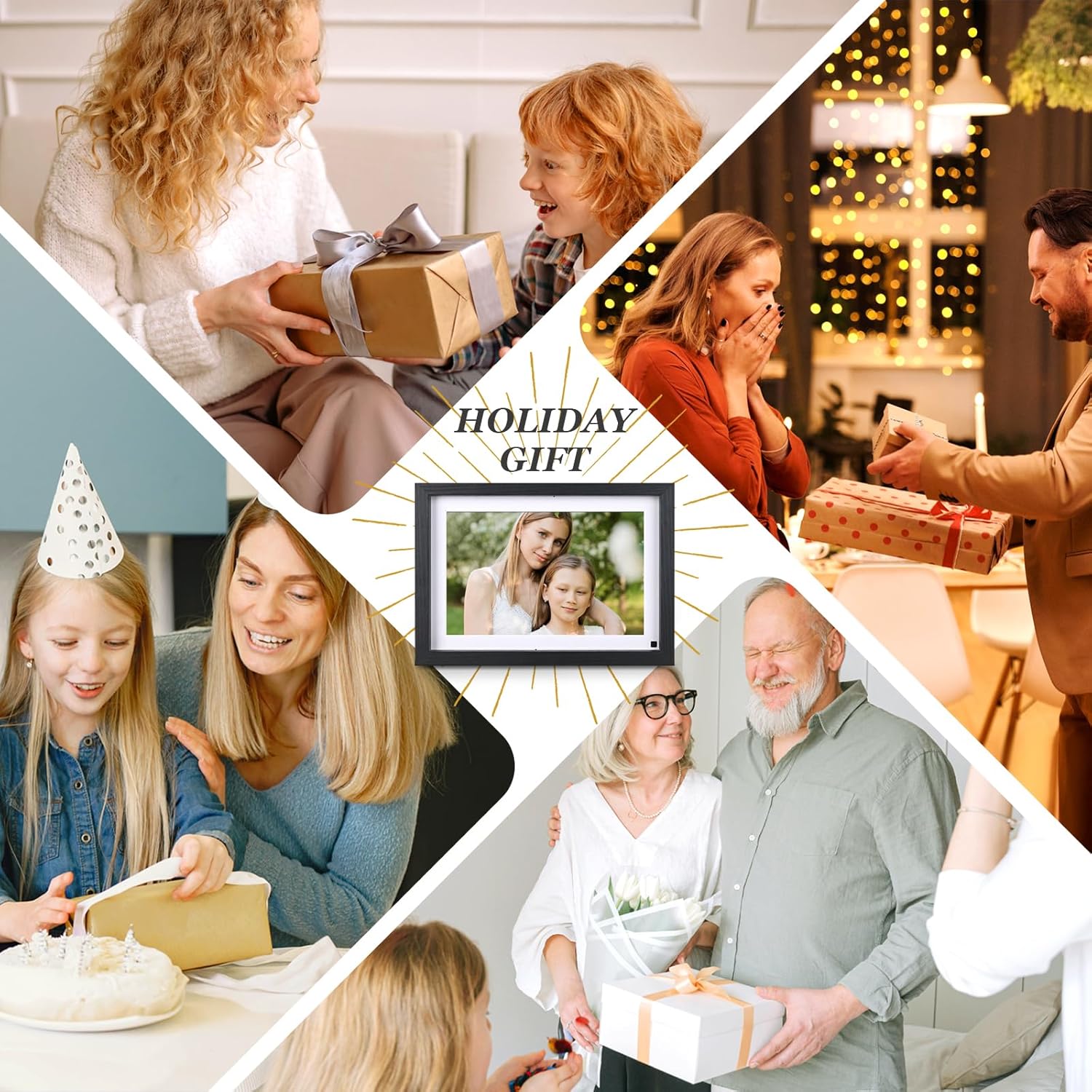 Capture Every Moment: 10 Inch WiFi Digital Picture Frame with Motion Sensor and Touch Screen, 32GB Storage